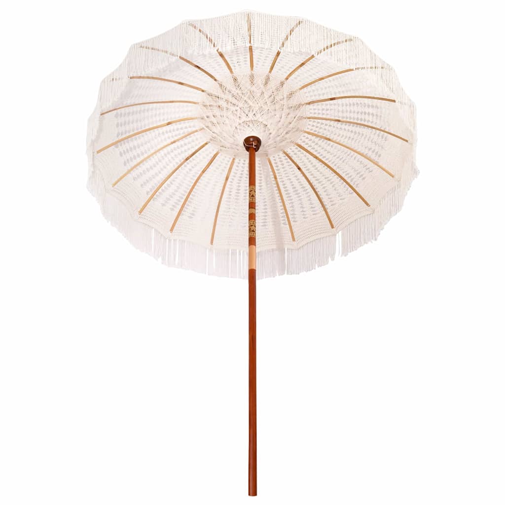 vidaXL Parasol Makramowy Kremowy 190 x 190 x 260 cm