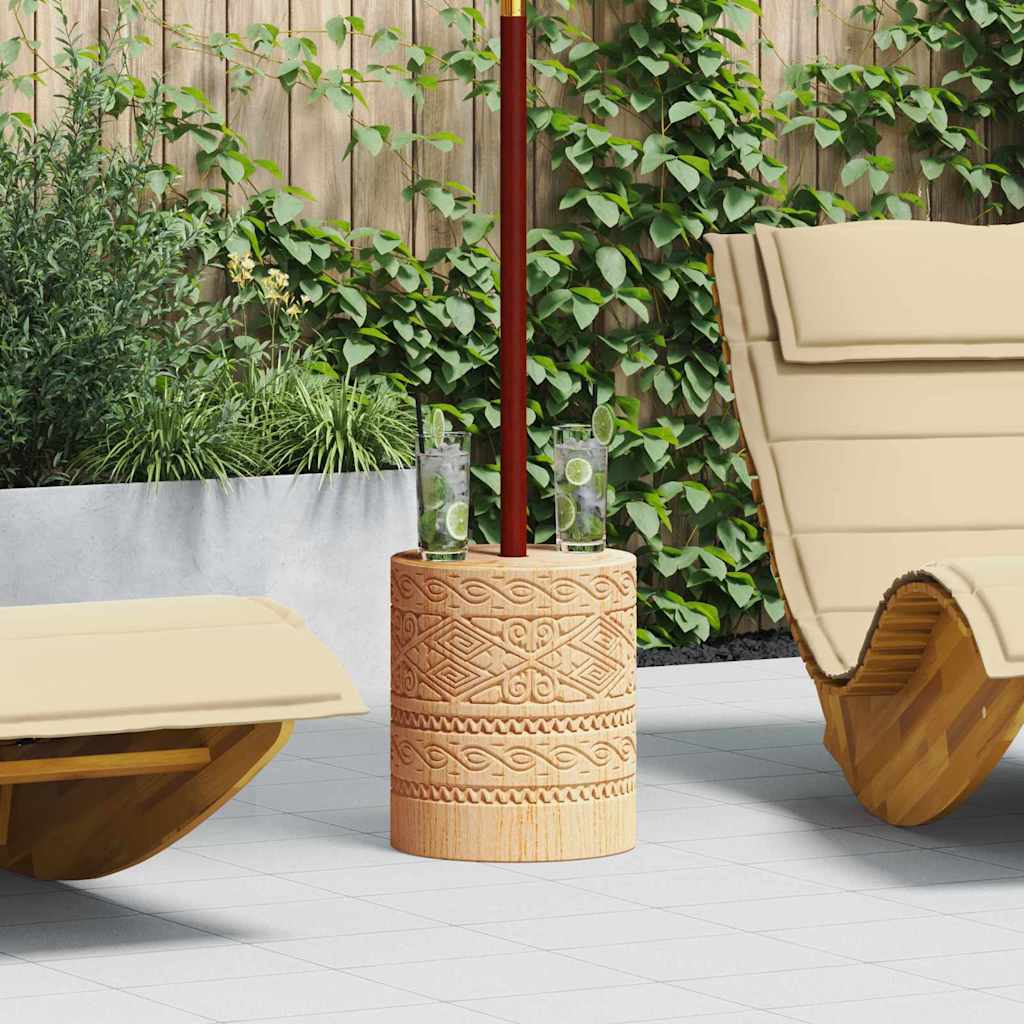 vidaXL Podstawa do parasola Naturalny Ø34 x 40 cm Drewno solidne