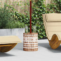 vidaXL Podstawa do parasola Bielona Ø34 x 40 cm Drewno solidne