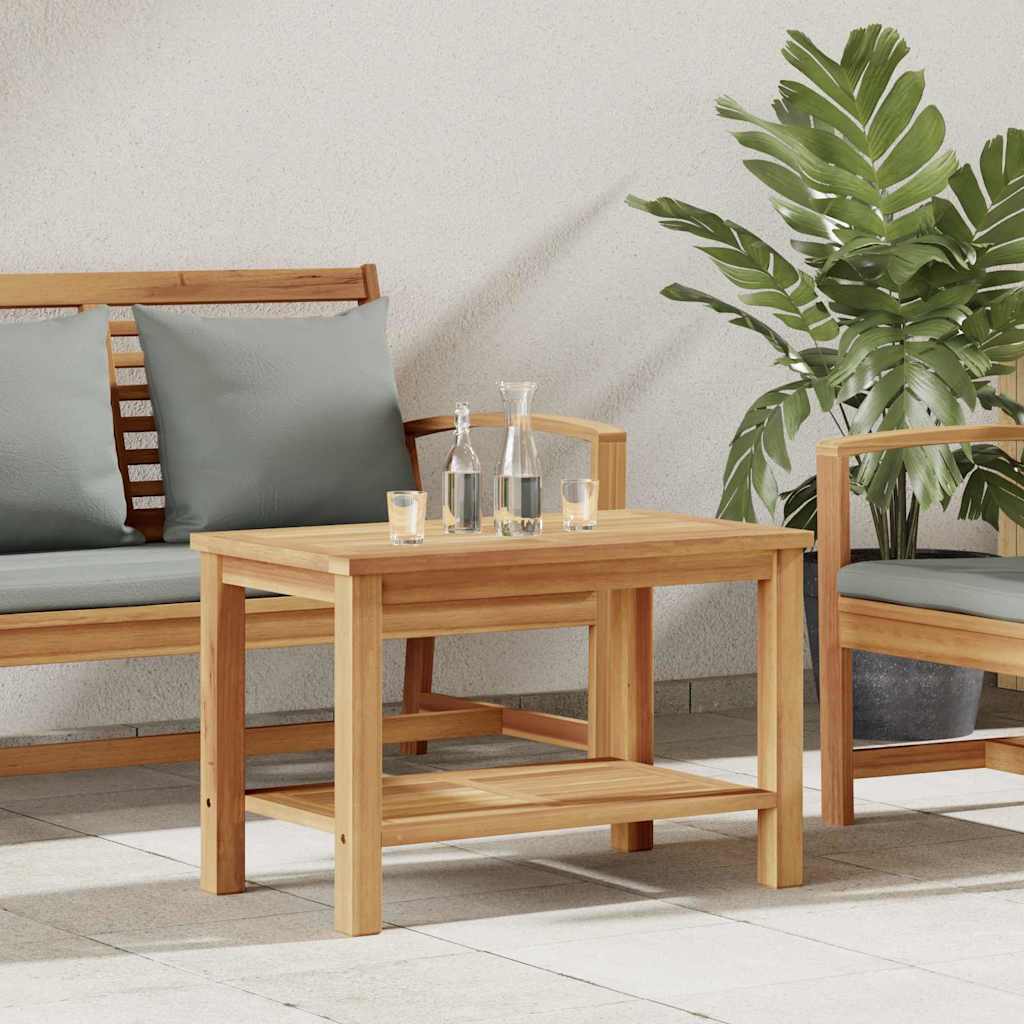 vidaXL Stolik kawowy Brązowy 70 x 40 x 45 cm Lite drewno teakowe