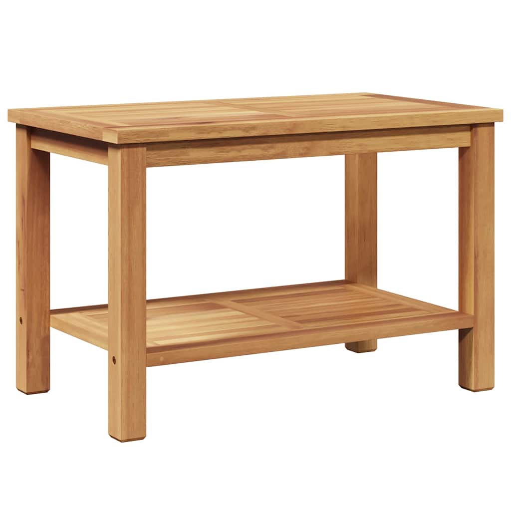 vidaXL Stolik kawowy Brązowy 70 x 40 x 45 cm Lite drewno teakowe