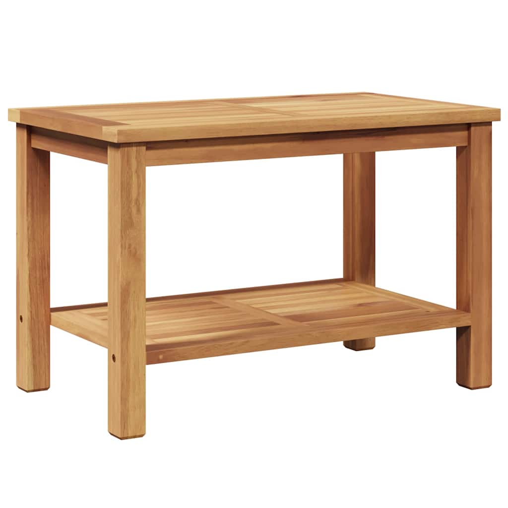 vidaXL Stolik kawowy Brązowy 70 x 40 x 45 cm Lite drewno teakowe