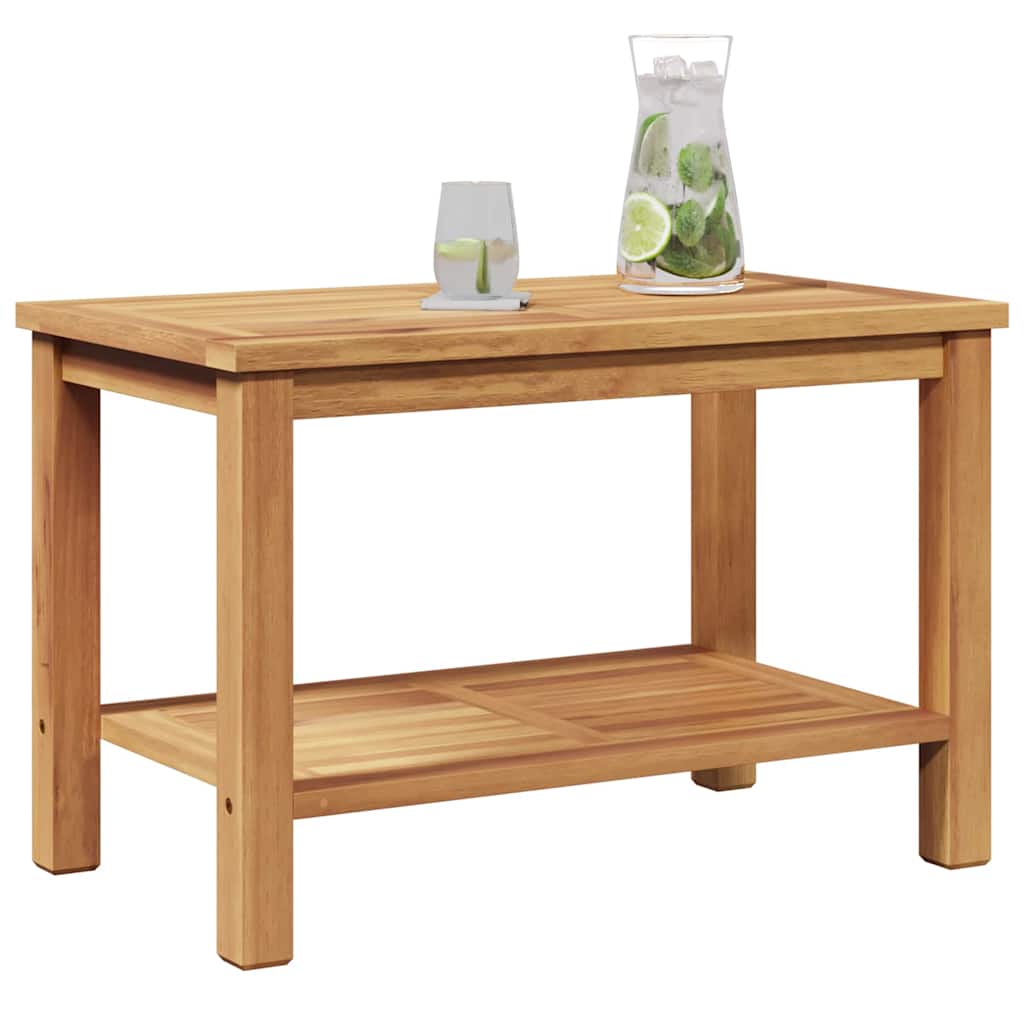 vidaXL Stolik kawowy Brązowy 70 x 40 x 45 cm Lite drewno teakowe
