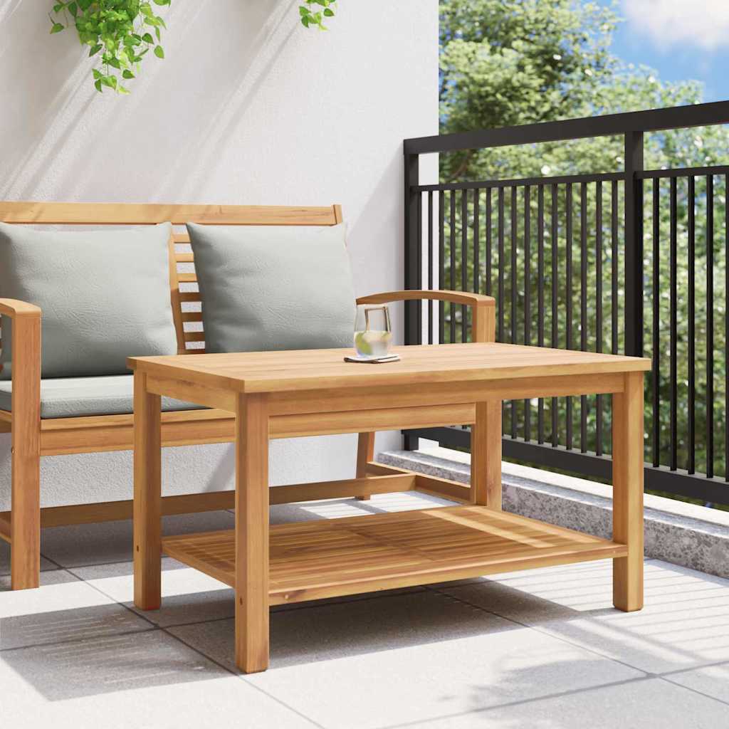 vidaXL Stolik kawowy Brązowy 90 x 50 x 45 cm Lite drewno teakowe