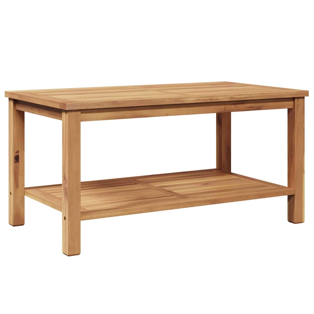 vidaXL Stolik kawowy Brązowy 90 x 50 x 45 cm Lite drewno teakowe