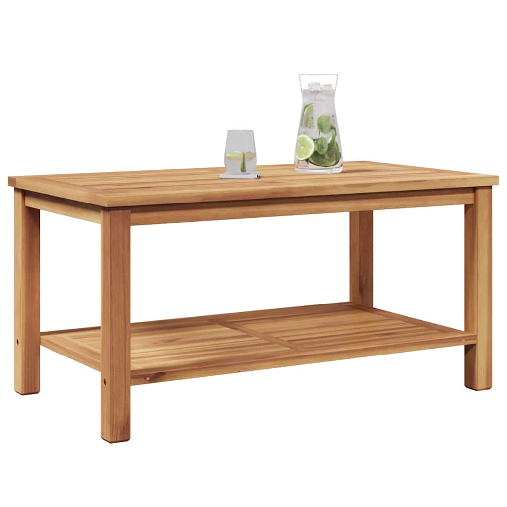 vidaXL Stolik kawowy Brązowy 90 x 50 x 45 cm Lite drewno teakowe