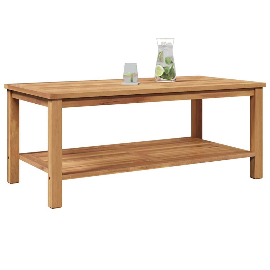 vidaXL Stolik kawowy Brązowy 110 x 55 x 45 cm Lite drewno teakowe