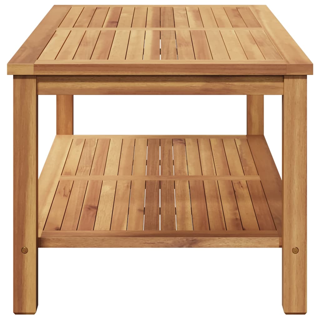 vidaXL Stolik kawowy Brązowy 110 x 55 x 45 cm Lite drewno teakowe