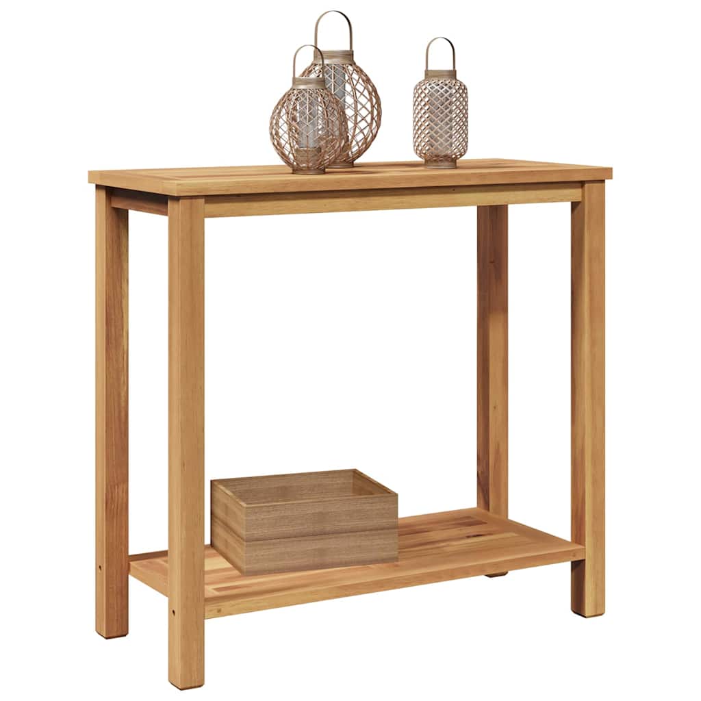 vidaXL Konsola Brązowy 80 x 35 x 75 cm Lite drewno teakowe