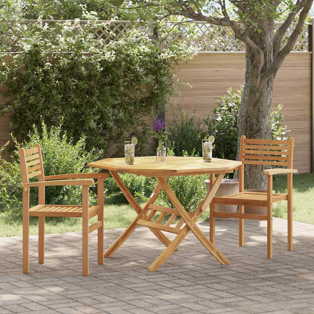 vidaXL Krzesło 2 pcs Brązowy 56 x 55 x 90.5 cm Lite drewno teakowe