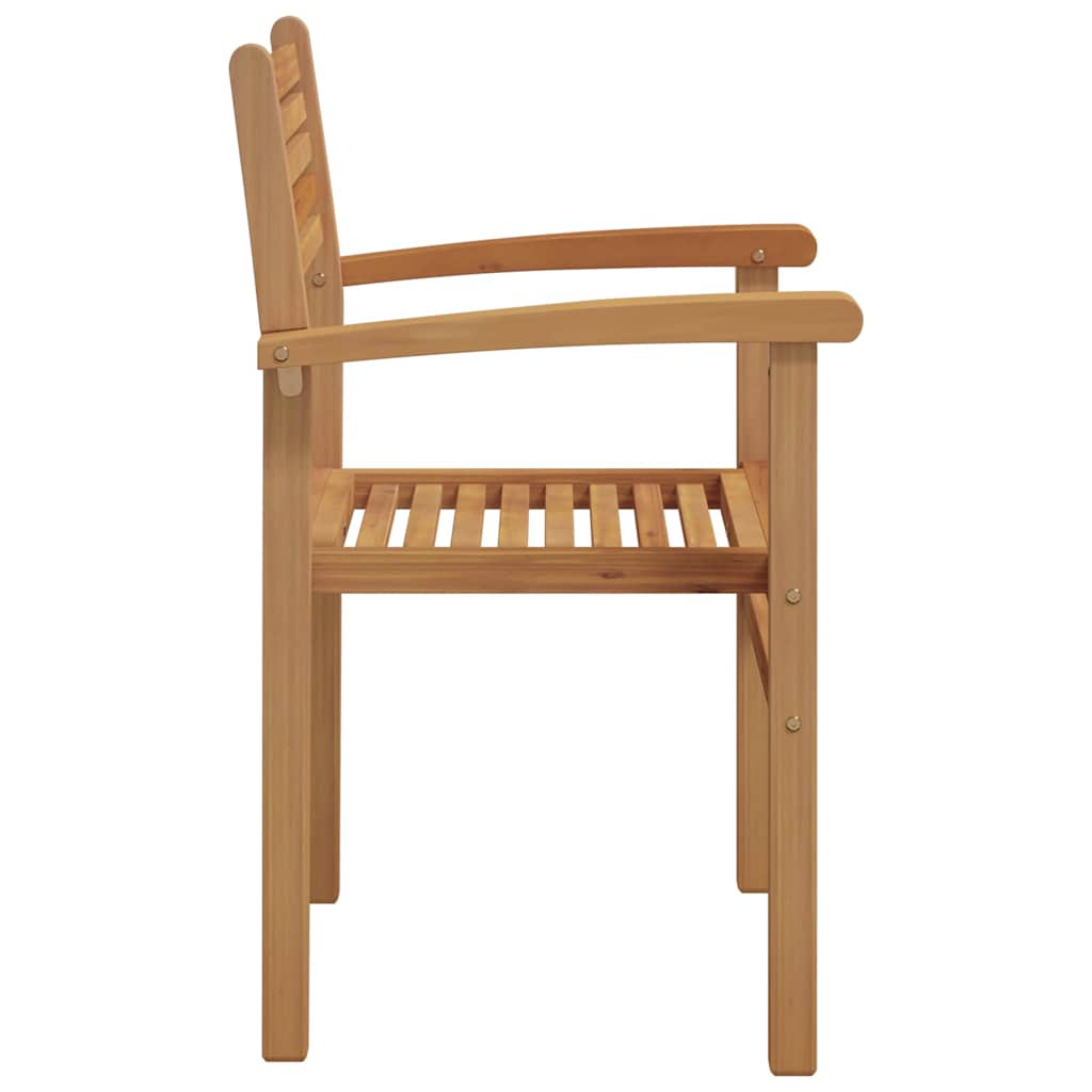 vidaXL Krzesło 2 pcs Brązowy 56 x 55 x 90.5 cm Lite drewno teakowe