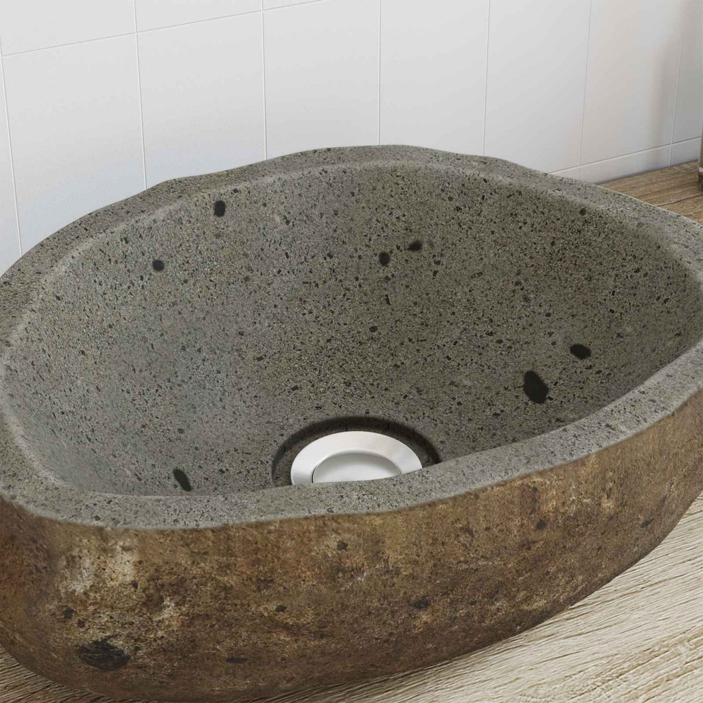 vidaXL Basin z rzeczonego kamienia (30-37) x (25-30) x 12 cm