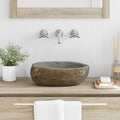 vidaXL Basin z rzeczonego kamienia (30-37) x (25-30) x 12 cm