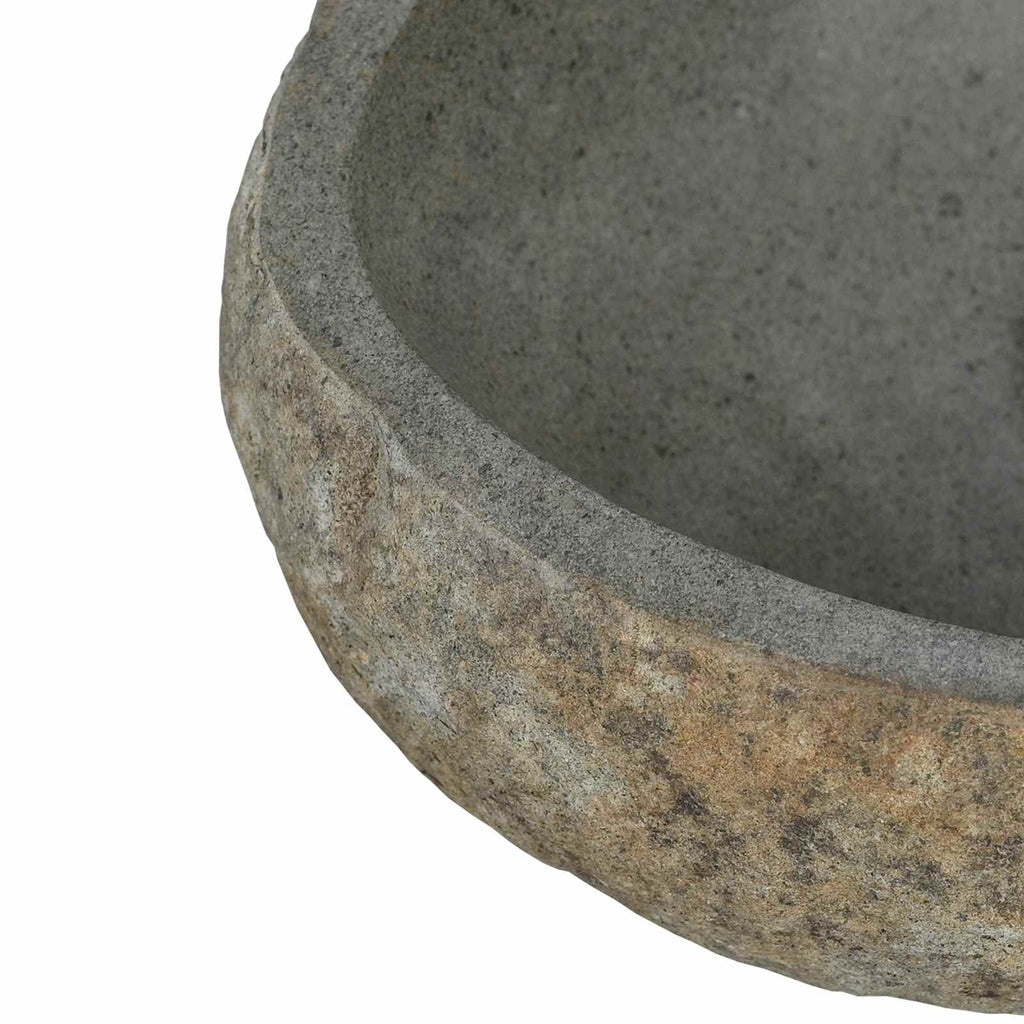 vidaXL Basin z rzeczonego kamienia Jasnoszary 45 x 35 x 15 cm