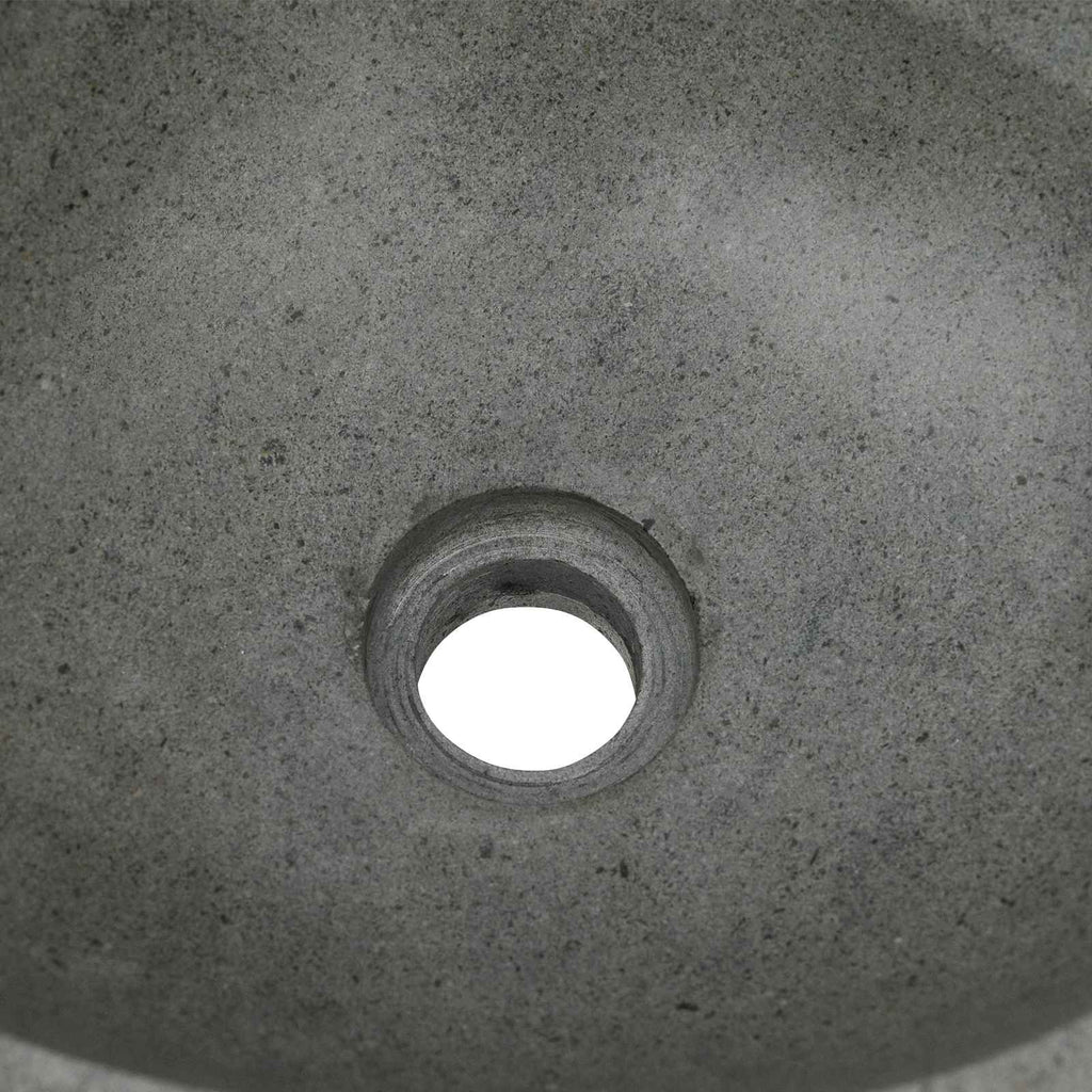 vidaXL Basin z rzeczonego kamienia Jasnoszary 45 x 35 x 15 cm