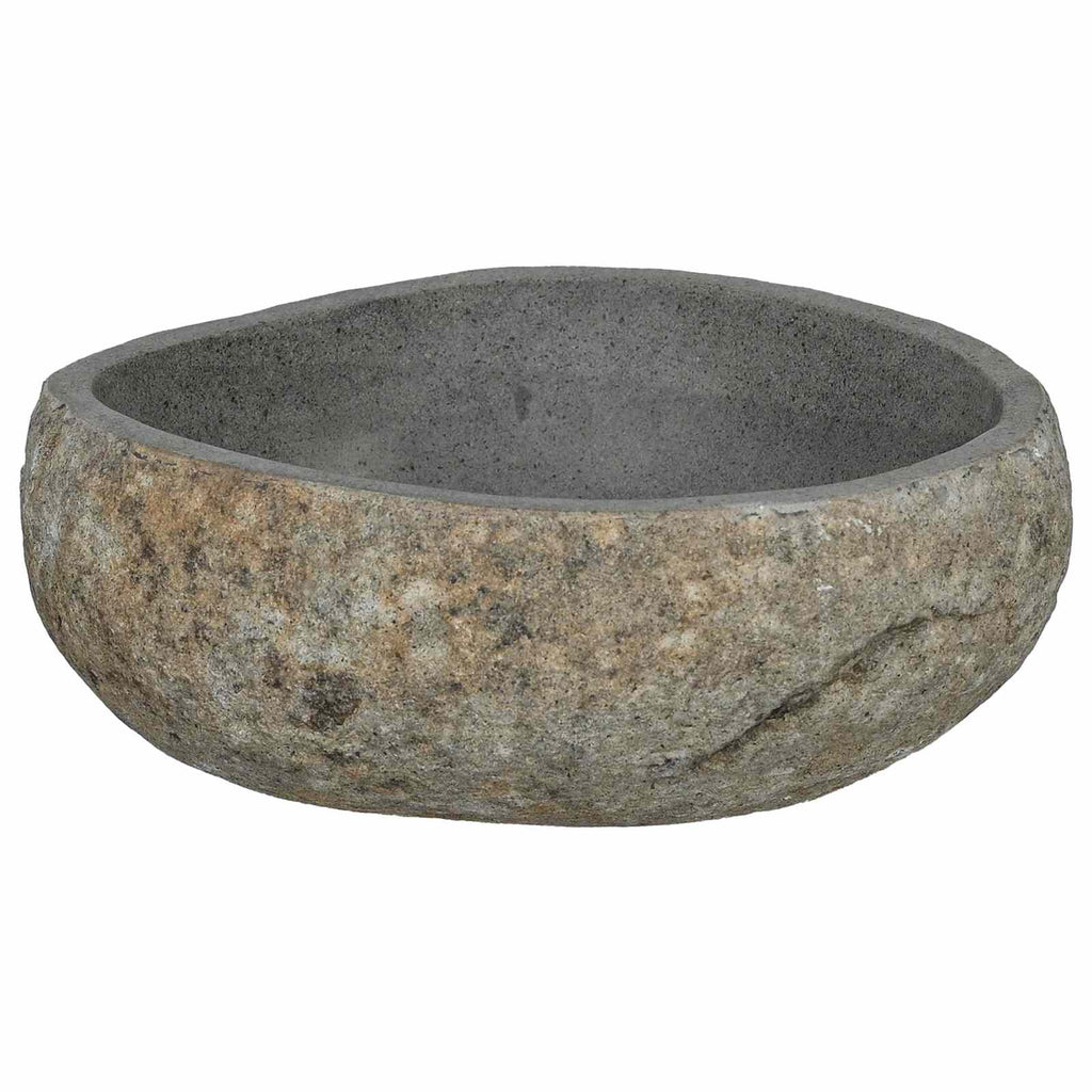 vidaXL Basin z rzeczonego kamienia Jasnoszary 45 x 35 x 15 cm