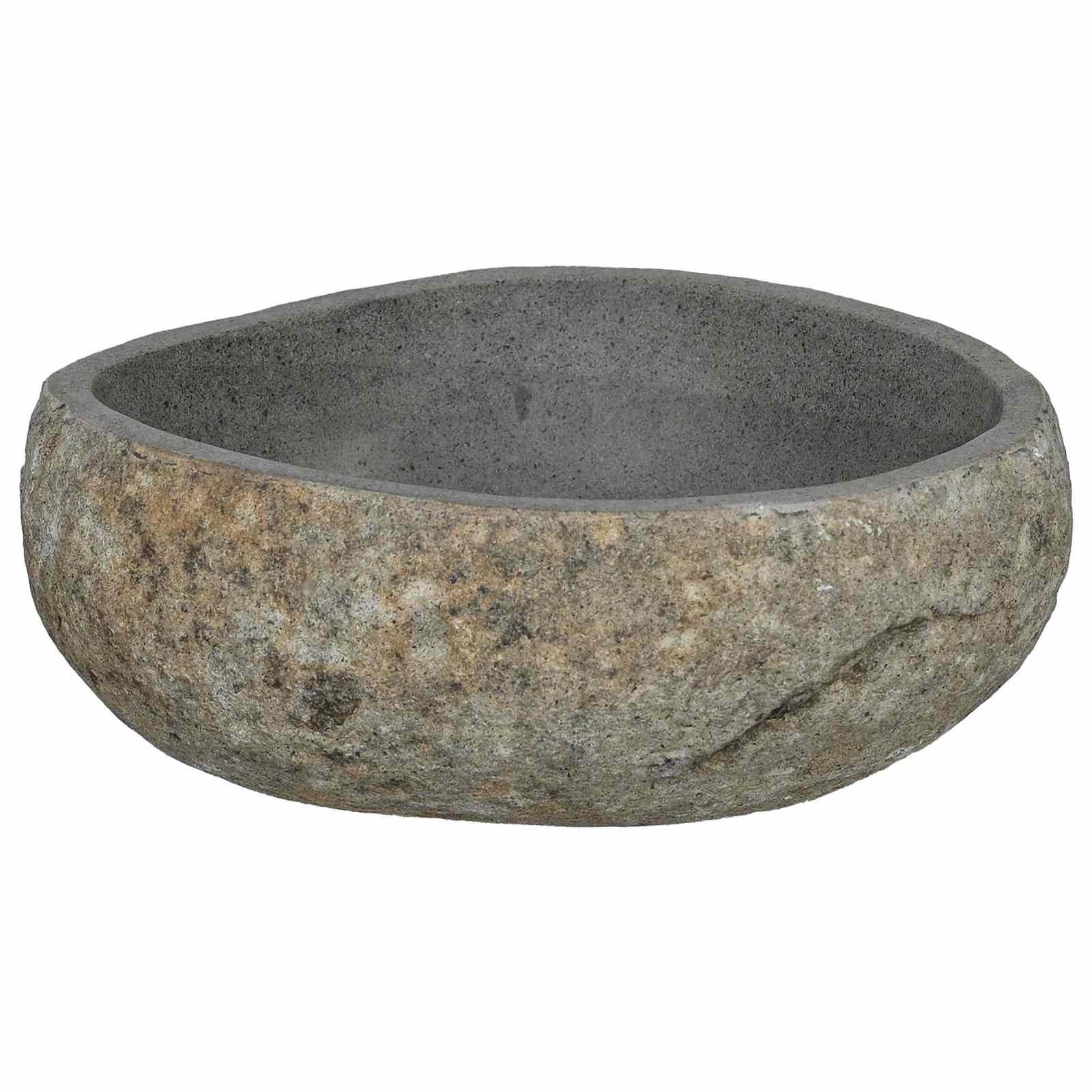 vidaXL Basin z rzeczonego kamienia Jasnoszary 45 x 35 x 15 cm