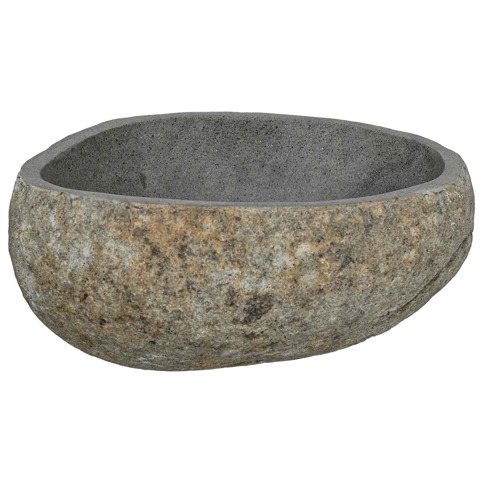 vidaXL Basin z rzeczonego kamienia Jasnoszary 45 x 35 x 15 cm