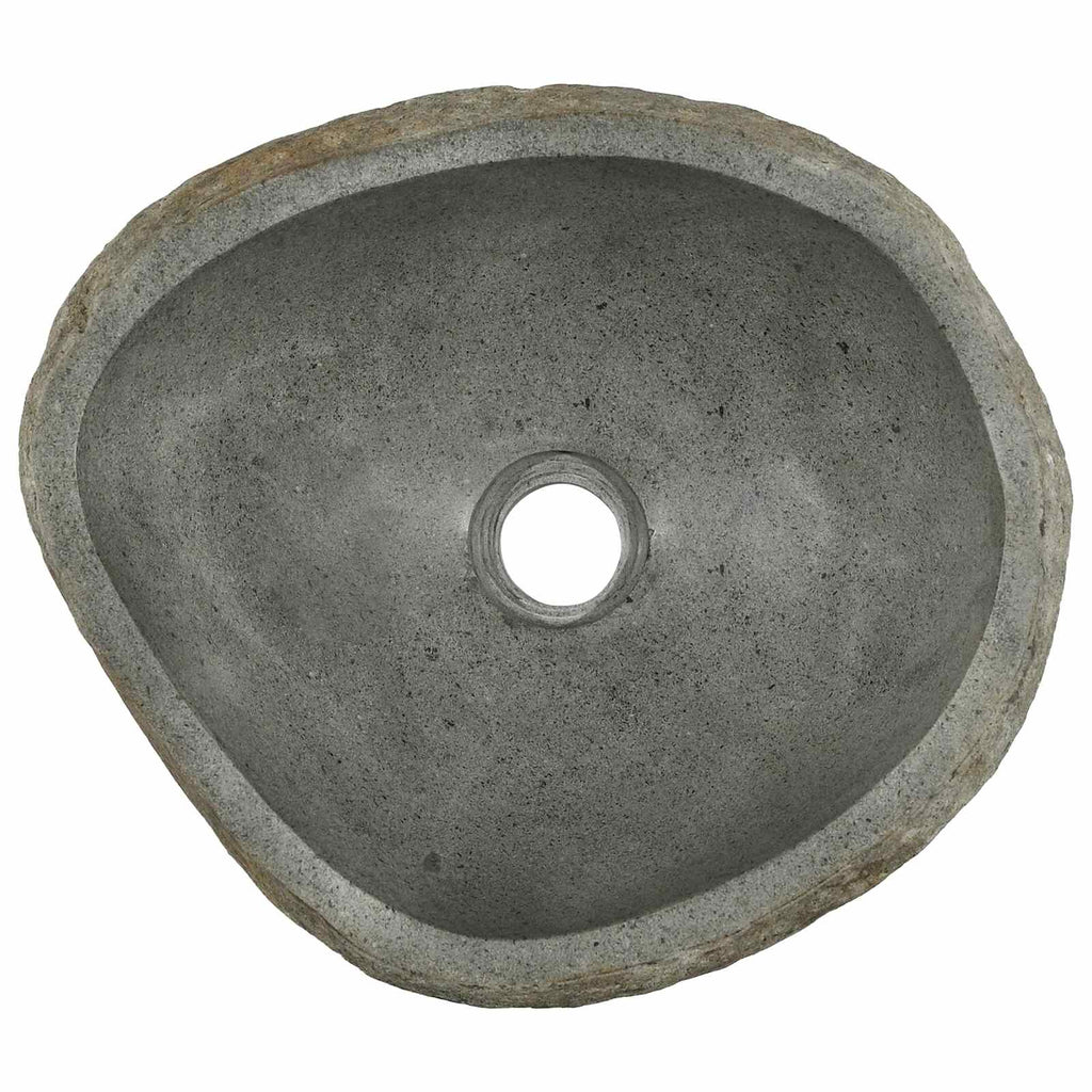 vidaXL Basin z rzeczonego kamienia Jasnoszary 45 x 35 x 15 cm