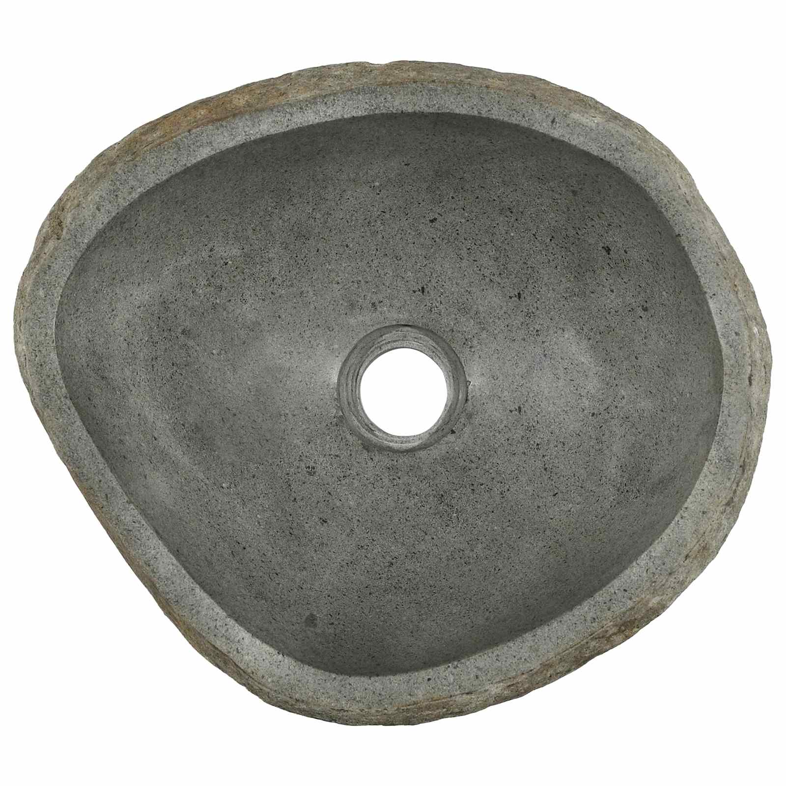 vidaXL Basin z rzeczonego kamienia Jasnoszary 45 x 35 x 15 cm