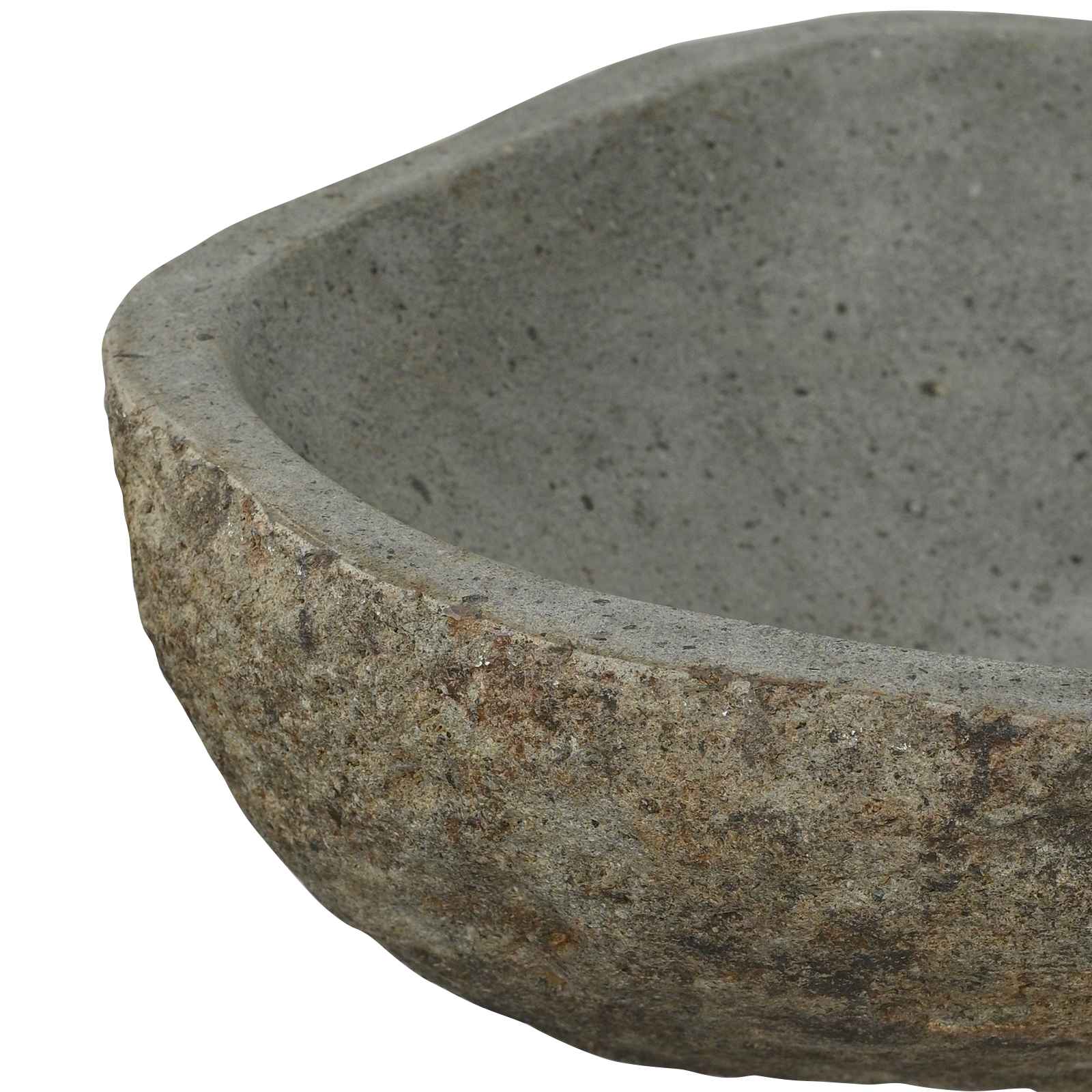 vidaXL Basin z rzeczonego kamienia Jasnoszary 52 x 40 x 15 cm