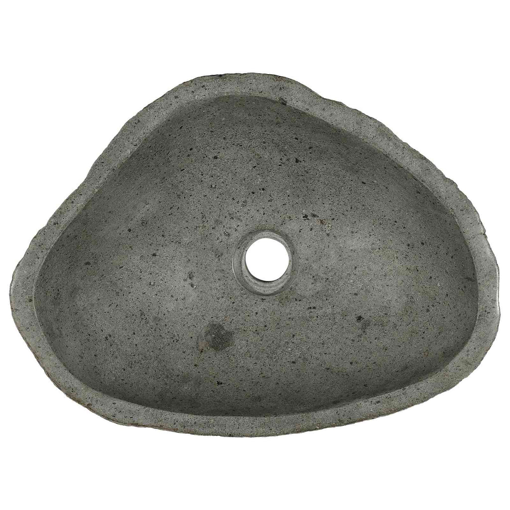 vidaXL Basin z rzeczonego kamienia Jasnoszary 52 x 40 x 15 cm