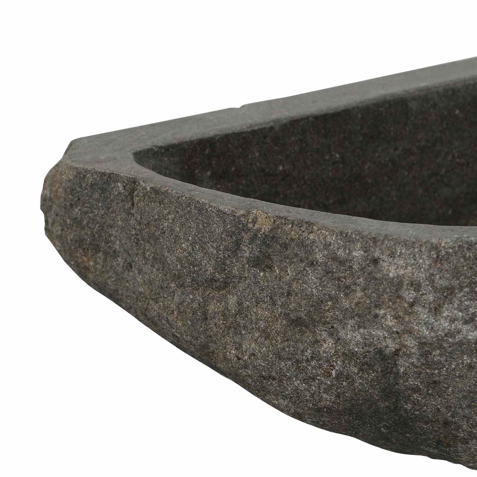 vidaXL Umywalka Szary (30-37) x (30-37) x 12 cm Kamień rzeczny