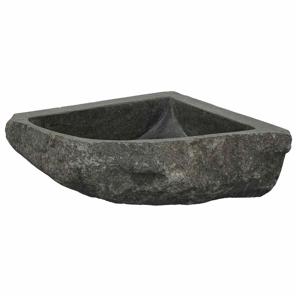 vidaXL Umywalka Szary (30-37) x (30-37) x 12 cm Kamień rzeczny