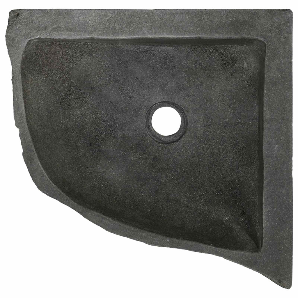 vidaXL Umywalka Szary (30-37) x (30-37) x 12 cm Kamień rzeczny
