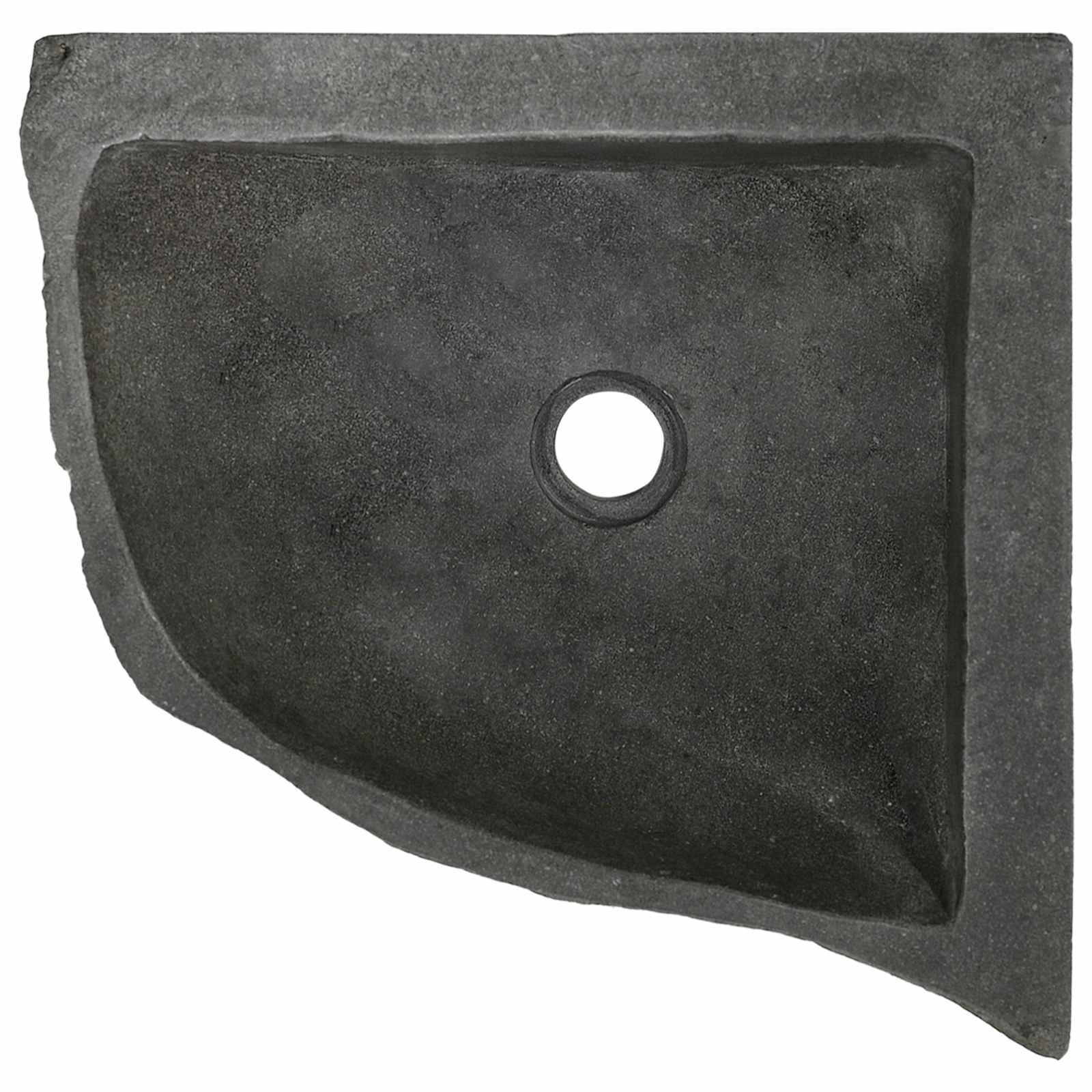 vidaXL Umywalka Szary (30-37) x (30-37) x 12 cm Kamień rzeczny