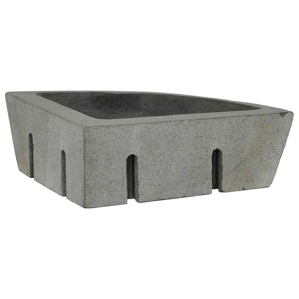 vidaXL Umywalka Szary (38-45) x (38-45) x 12 cm Kamień rzeczny