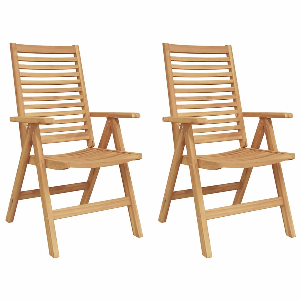 vidaXL Krzesło 2 pcs Brązowy 64,5 x 52 x 108 cm Lite drewno teakowe