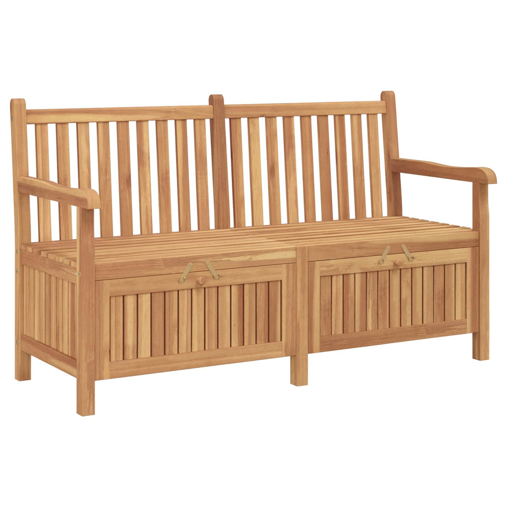 vidaXL Ławka ogrodowa z drzwiami 150 x 60 x 90 cm Lite drewno teakowe