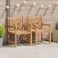 vidaXL Krzesło Ogrodowe 2 pcs 60 x 58 x 90 cm Lite drewno teakowe