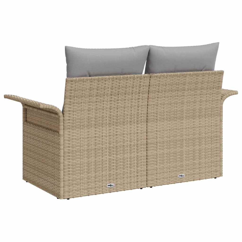 vidaXL Sofa Ogrodowa z poduszką Beżowy 141 x 62 x 69cm polirattan