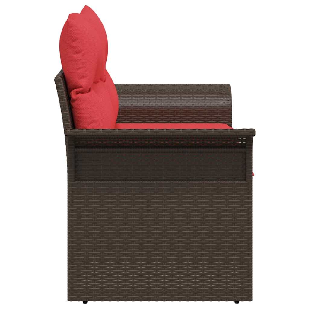 vidaXL Sofa Ogrodowa z poduszką 141 x 62 x 69 cm polirattan