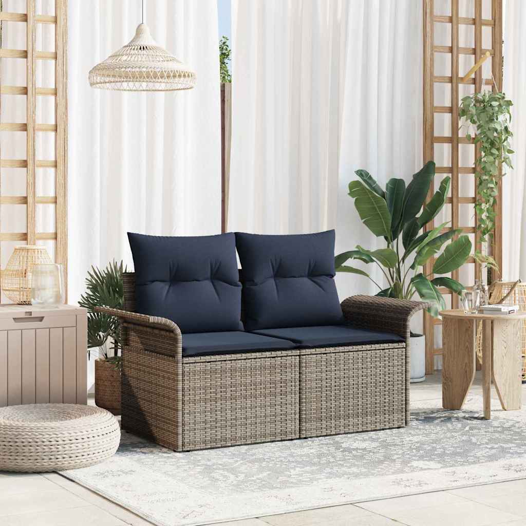 vidaXL Sofa Ogrodowa z poduszką 141 x 62 x 69 cm polirattan