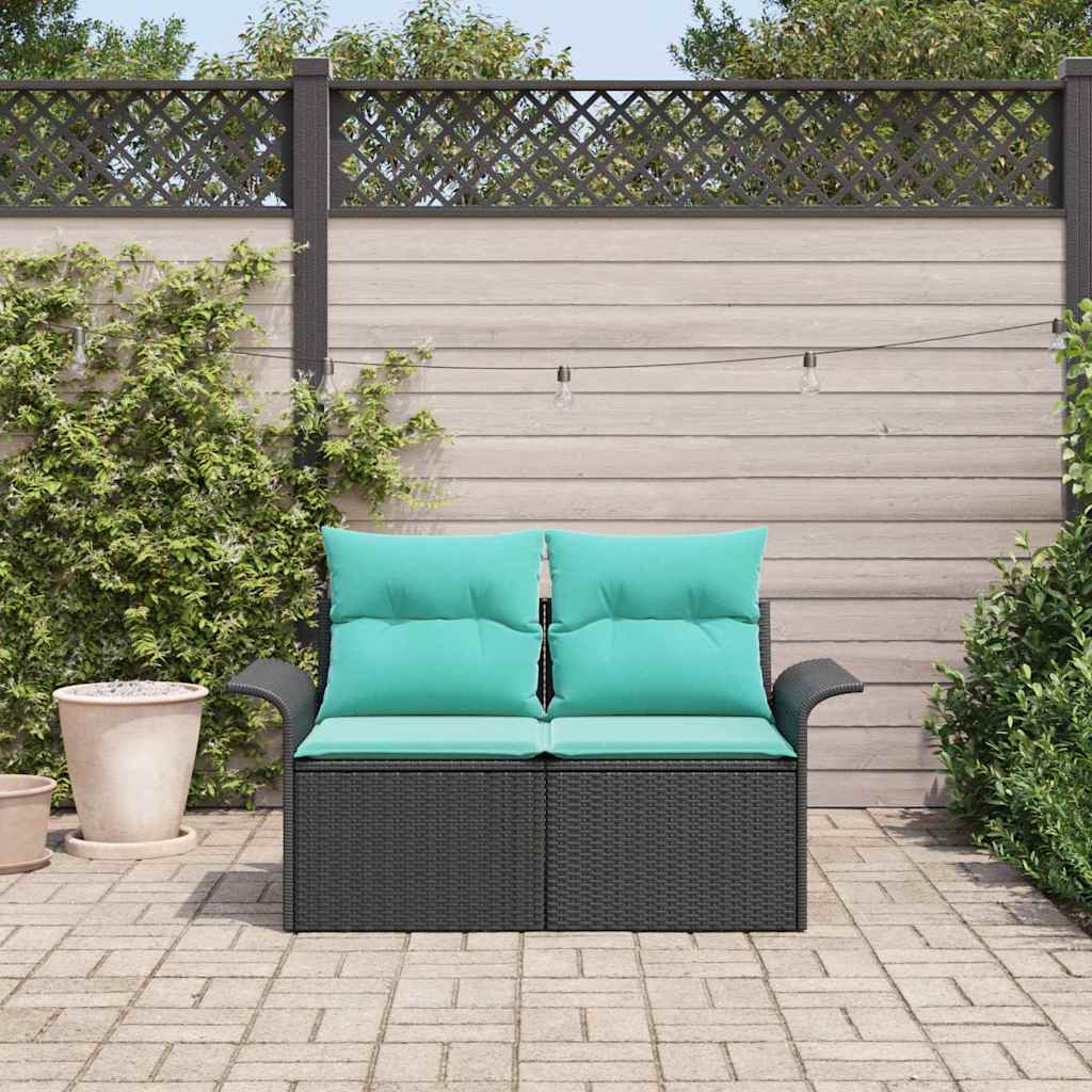vidaXL Sofa Ogrodowa z poduszką 141 x 62 x 69 cm polirattan