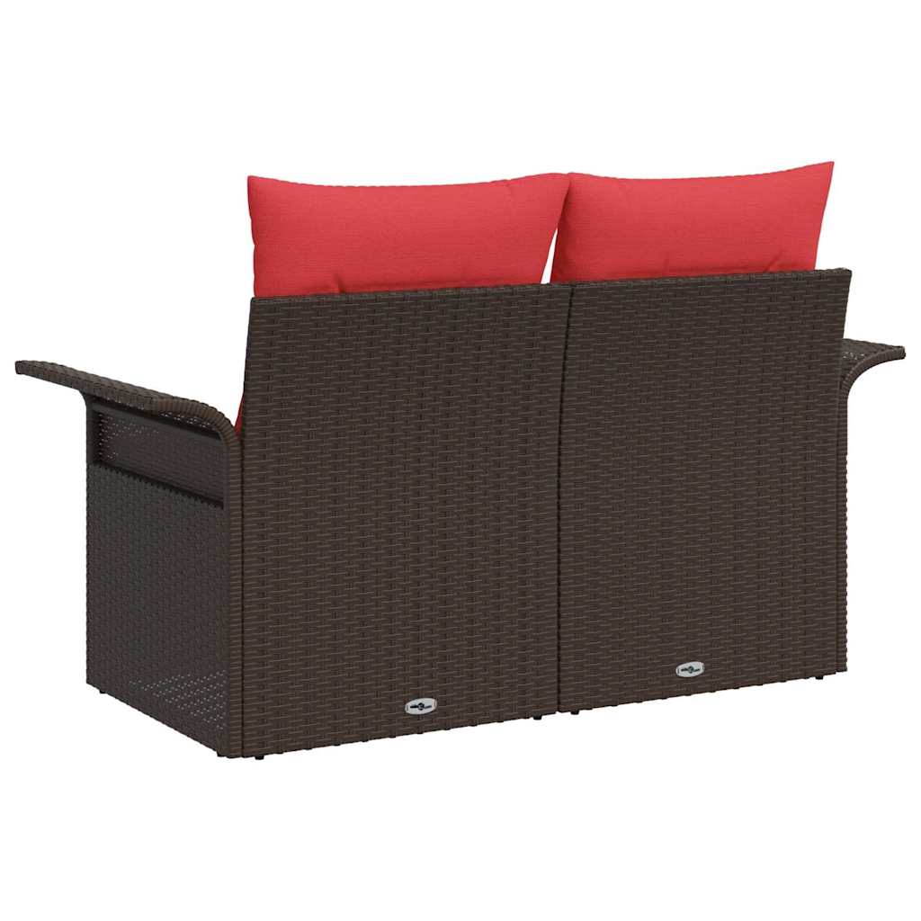 vidaXL Sofa Ogrodowa z poduszką 141 x 62 x 69 cm polirattan