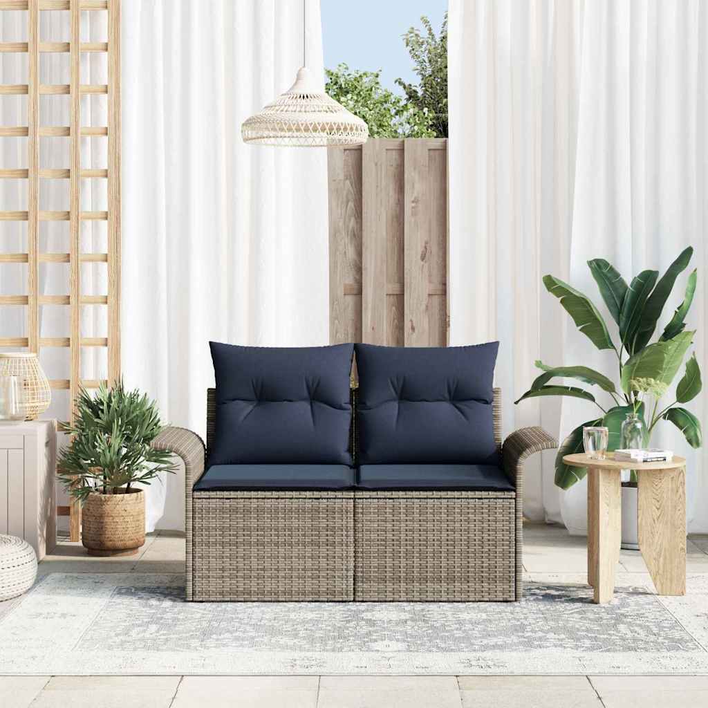 vidaXL Sofa Ogrodowa z poduszką 141 x 62 x 69 cm polirattan