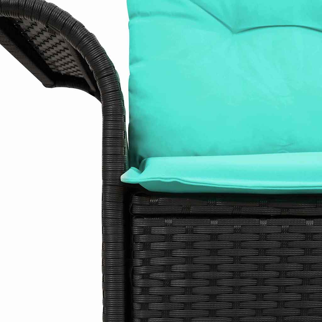 vidaXL Sofa Ogrodowa z poduszką 141 x 62 x 69 cm polirattan