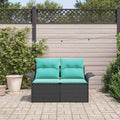 vidaXL Sofa Ogrodowa z poduszką 141 x 62 x 69 cm polirattan