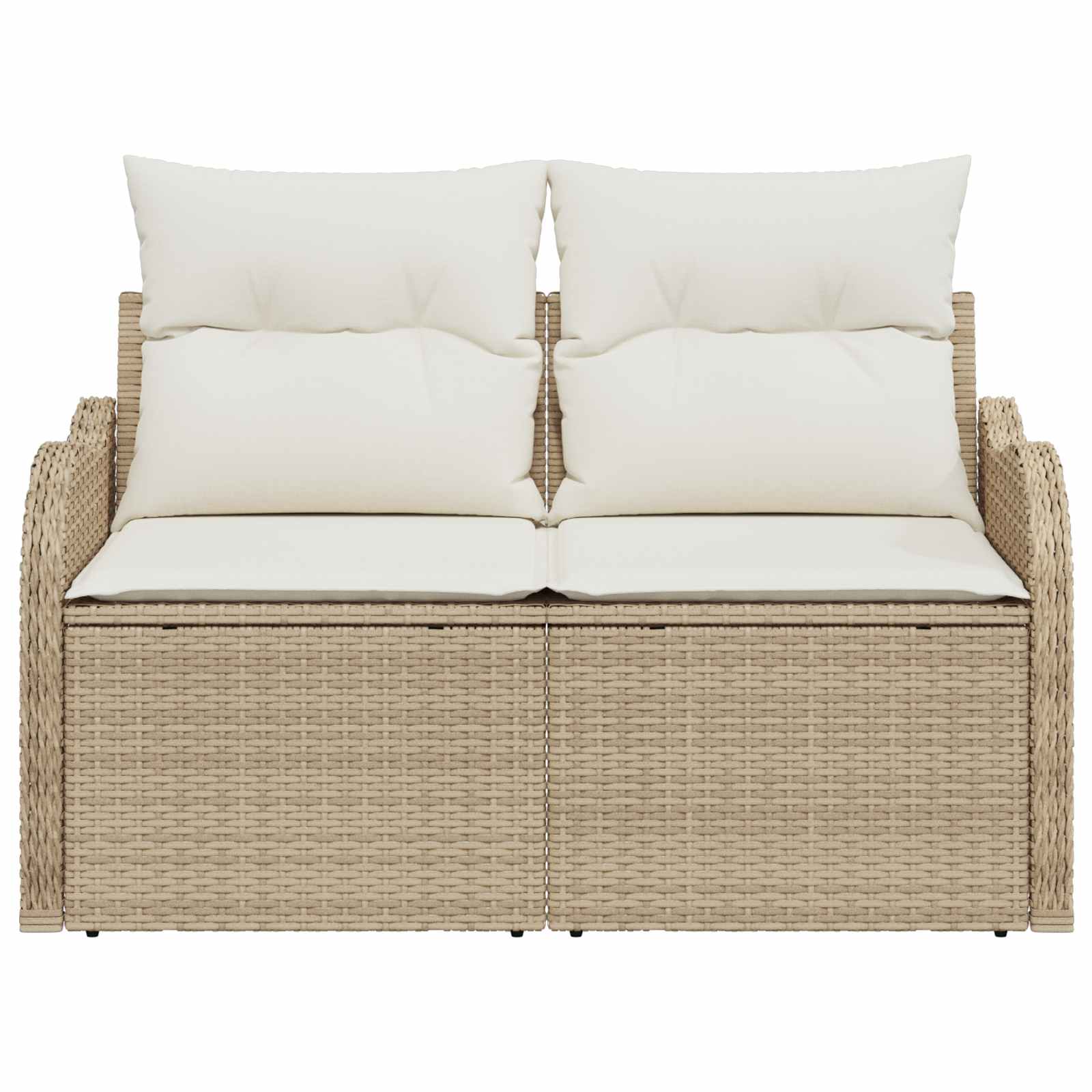 vidaXL Sofa Ogrodowa z poduszką Beżowy 121 x 62 x 69cm polirattan