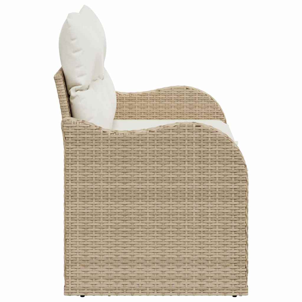 vidaXL Sofa Ogrodowa z poduszką Beżowy 121 x 62 x 69cm polirattan