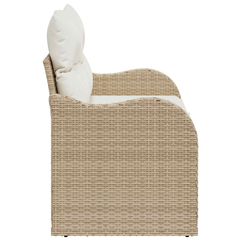 vidaXL Sofa Ogrodowa z poduszką Beżowy 121 x 62 x 69cm polirattan