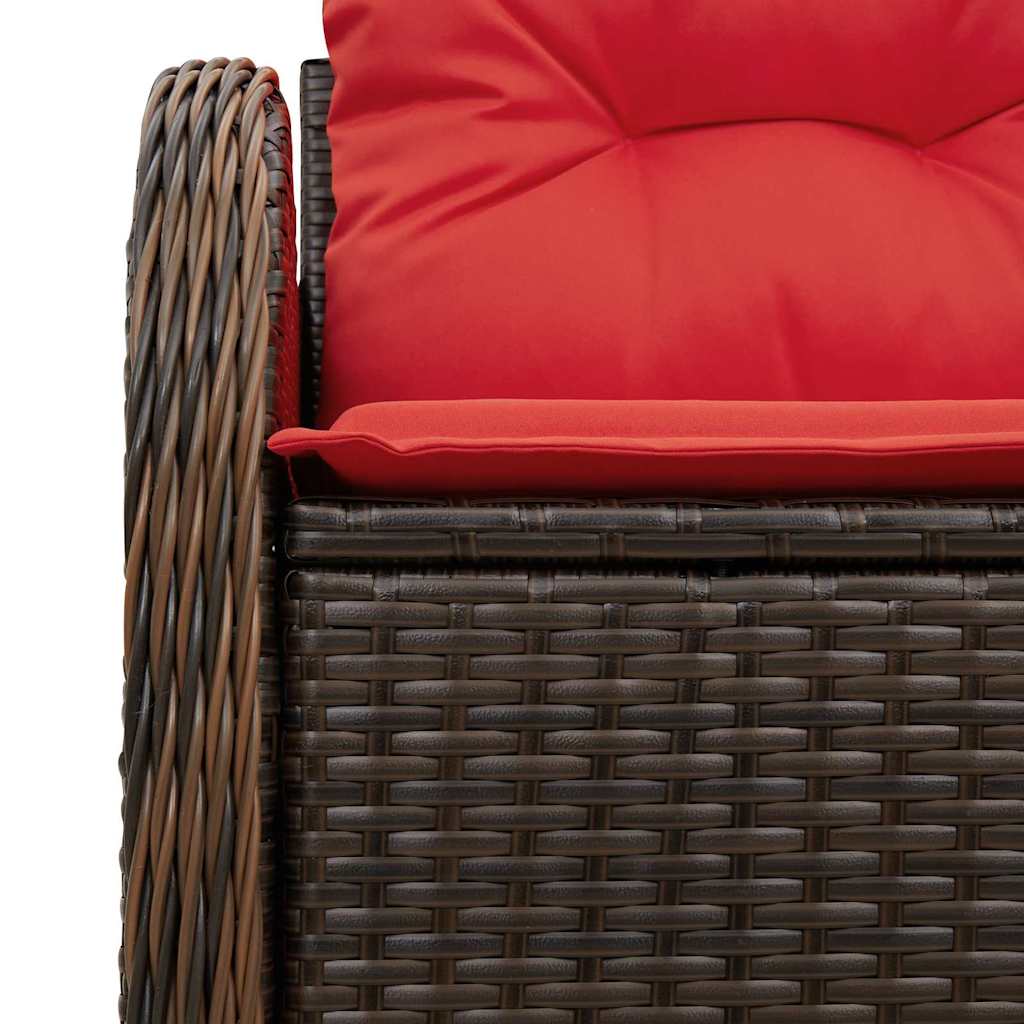 vidaXL Sofa Ogrodowa z poduszką 121 x 62 x 69 cm polirattan