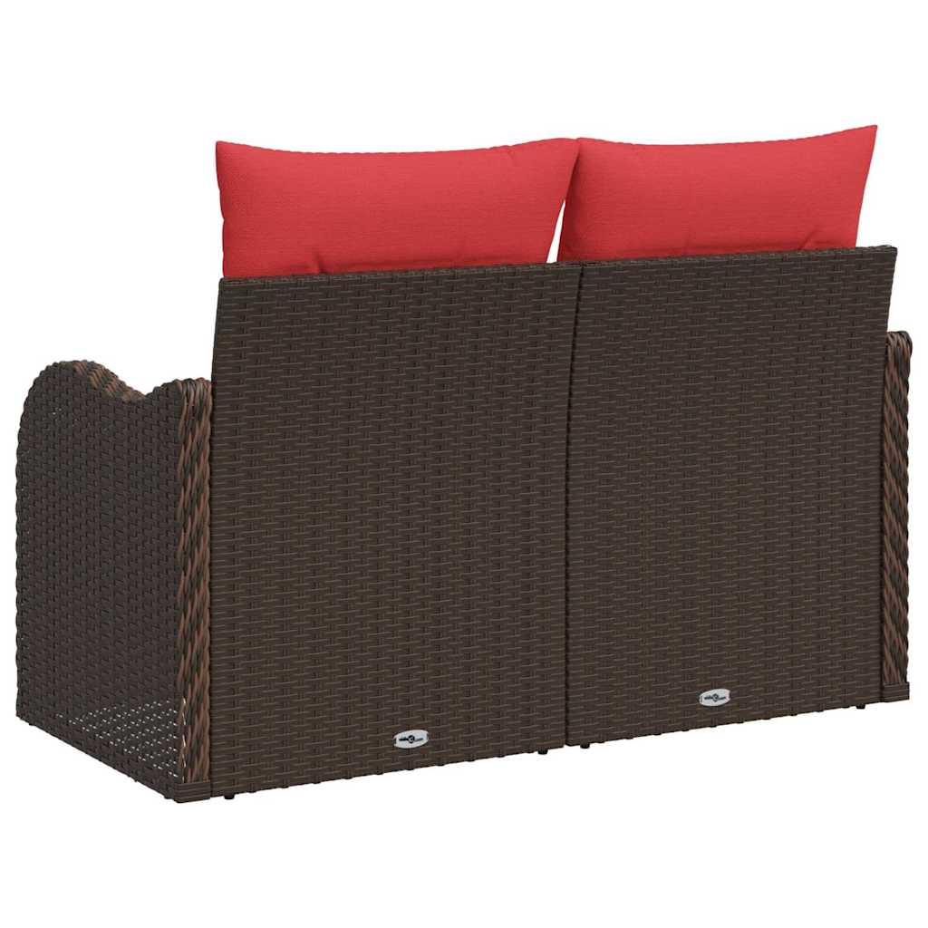 vidaXL Sofa Ogrodowa z poduszką 121 x 62 x 69 cm polirattan