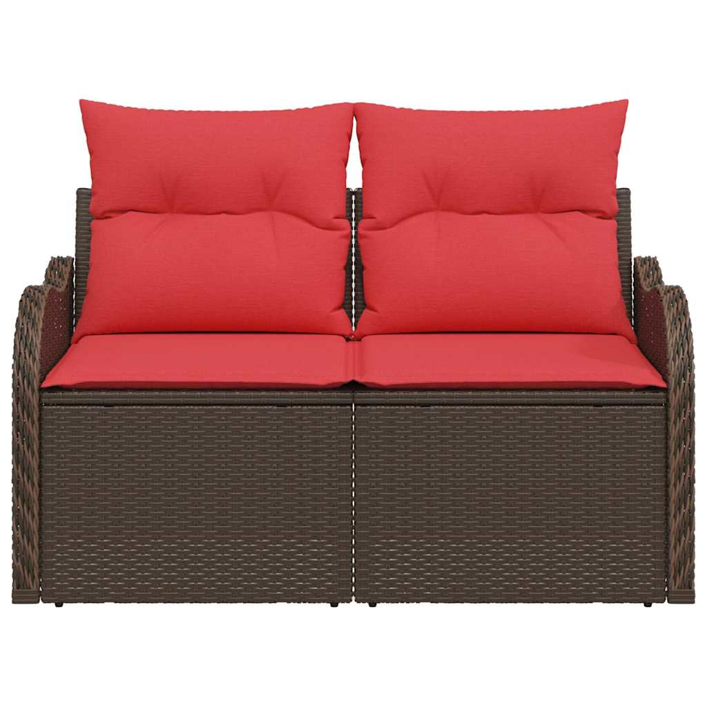 vidaXL Sofa Ogrodowa z poduszką 121 x 62 x 69 cm polirattan