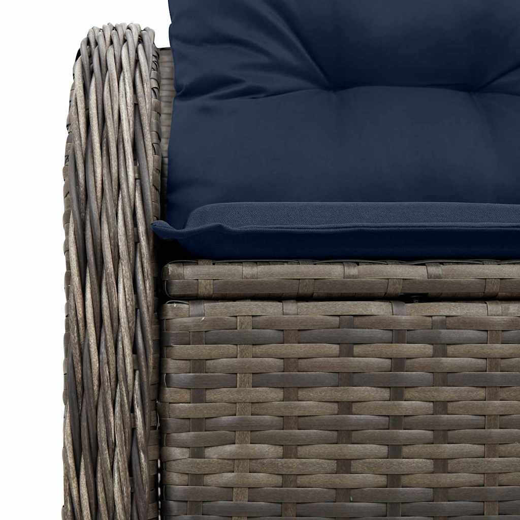 vidaXL Sofa Ogrodowa z poduszką 121 x 62 x 69 cm polirattan