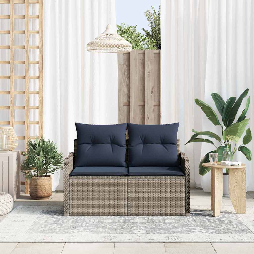 vidaXL Sofa Ogrodowa z poduszką 121 x 62 x 69 cm polirattan